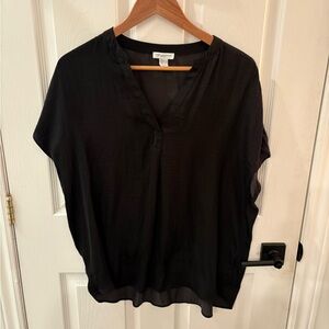 Carolina Belle Black V-Neck Blouse